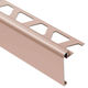 RONDEC-STEP Finishing and Edging Profile with 2-1/4" Vertical Leg Anodized Aluminum Satin Copper 3/8" (10 mm) x 8' 2-1/2"
