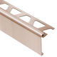 RONDEC-STEP Finishing and Edging Profile with 2-1/4" Vertical Leg Anodized Aluminum Brushed Copper 1/2" (12.5 mm) x 8' 2-1/2"