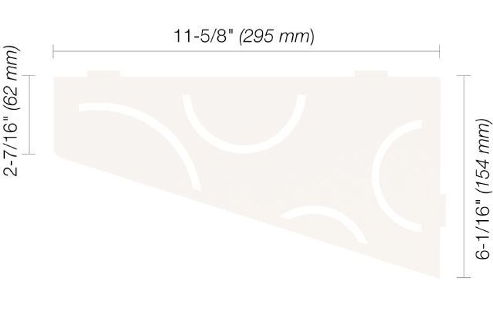 Schluter SHELFE Quadrilateral Corner Shelf Curve Design Aluminum