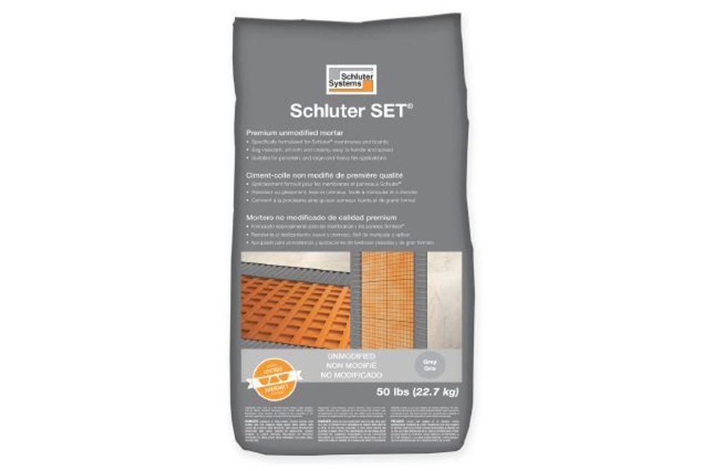 Schluter SET Premium Unmodified ThinSet Mortar Grey 50 lb (SET50G