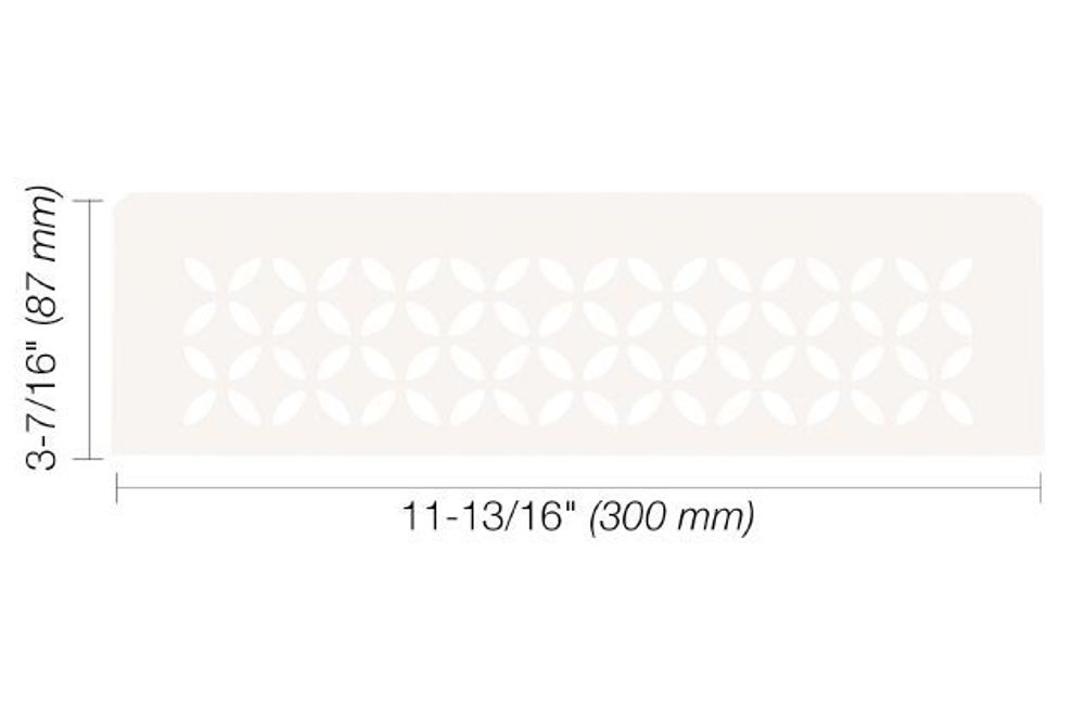 Schluter SHELF-N Rectangular Shelf for Niche Floral Design Aluminum Matte  White (SNS1D5MBW) FloorBox