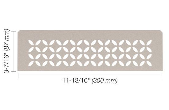 SHELF-N Rectangular Shelf for Niche Floral Design - Aluminum Greige
