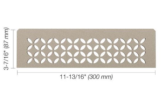 SHELF-N Rectangular Shelf for Niche Floral Design - Aluminum Stone Grey