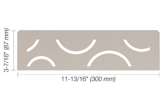 SHELF-N Rectangular Shelf for Niche Curve Design - Aluminum Greige