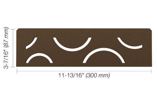SHELF-N Étagère rectangulaire pour niche modèle Curve - aluminium bronze