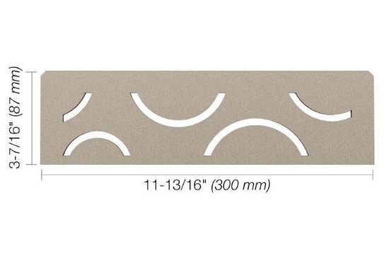 SHELF-N Rectangular Shelf for Niche Curve Design - Aluminum Stone Grey