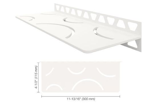 SHELF-W Étagère mural rectangulaire Curve Design - aluminium blanc mat 