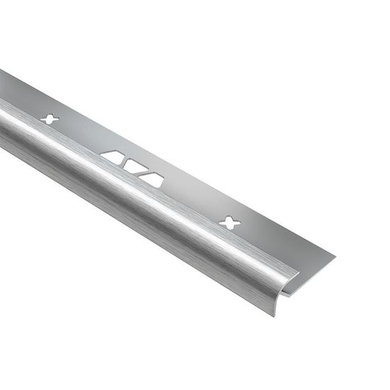 VINPRO-RO Bullnose - Aluminum Anodized Brushed Chrome 1/8" (3 mm) x 8' 2-1/2"