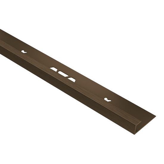 VINPRO-S Profilé de bordure pour revêtement de vinyle - aluminium anodisé bronze antique brossé 1/8" (3 mm) x 8' 2-1/2"