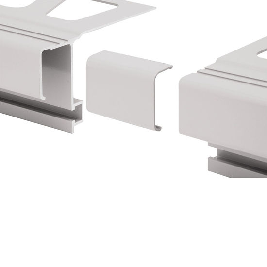 BARA-RAK Connector for Balcony Edging Profile Aluminum Bright White