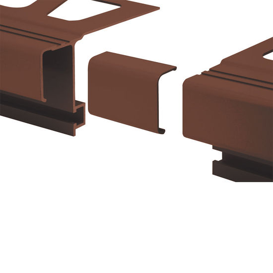BARA-RAK Connector for Balcony Edging Profile Aluminum Red Brown