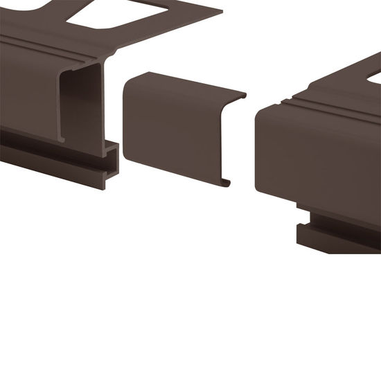 BARA-RAK Connector for Balcony Edging Profile Aluminum Black Brown