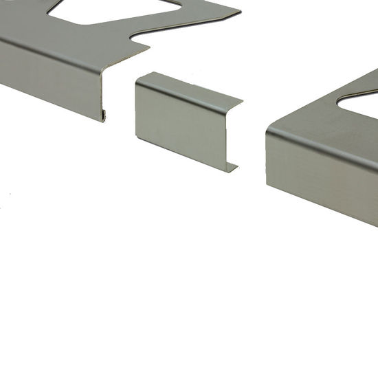 BARA-RW Raccord pour profilé de bordure de balcon acier inoxydable (V2) 6" (150 mm)