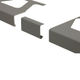 BARA-RW Raccord pour profilé de bordure de balcon Aluminium Gris métallique 2-3/16" (55 mm)