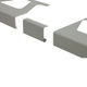 BARA-RW Raccord pour profilé de bordure de balcon Aluminium Gris classique 3" (75 mm)