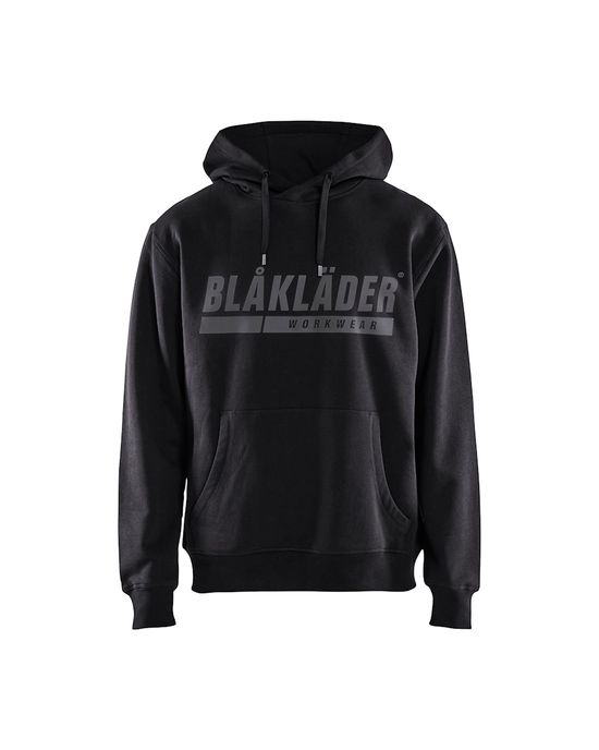 Hooded Sweatshirt with Print #9900 Black 2XL
