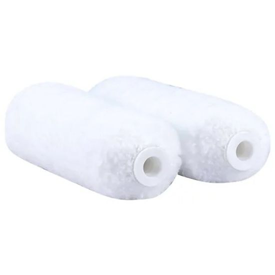 Mini Paint Roller Ultra Touch Micro Fiber White 4" (Pack of 2)