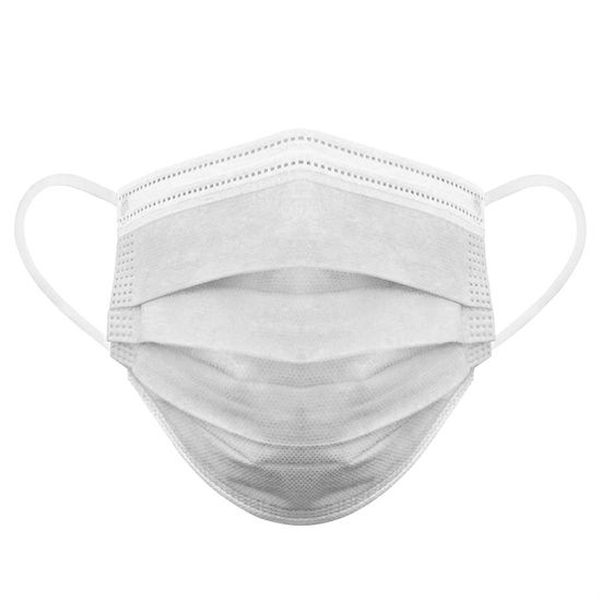 Masque chirurgical jetable blanc (paquet de 50)