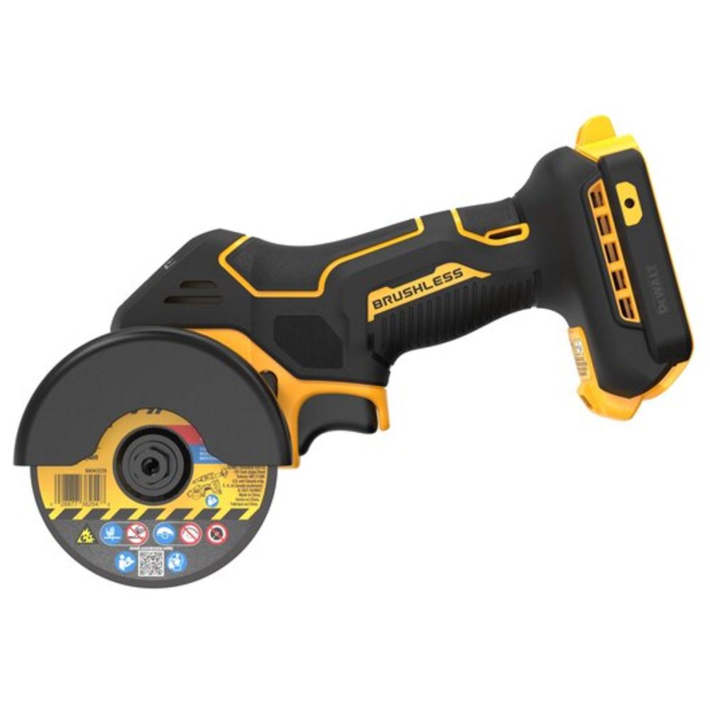 DeWalt Petite meuleuse angulaire avec interrupteur à palette et frein  anti-contrecoups 20 V Max XR 4.5 (DCG413B)