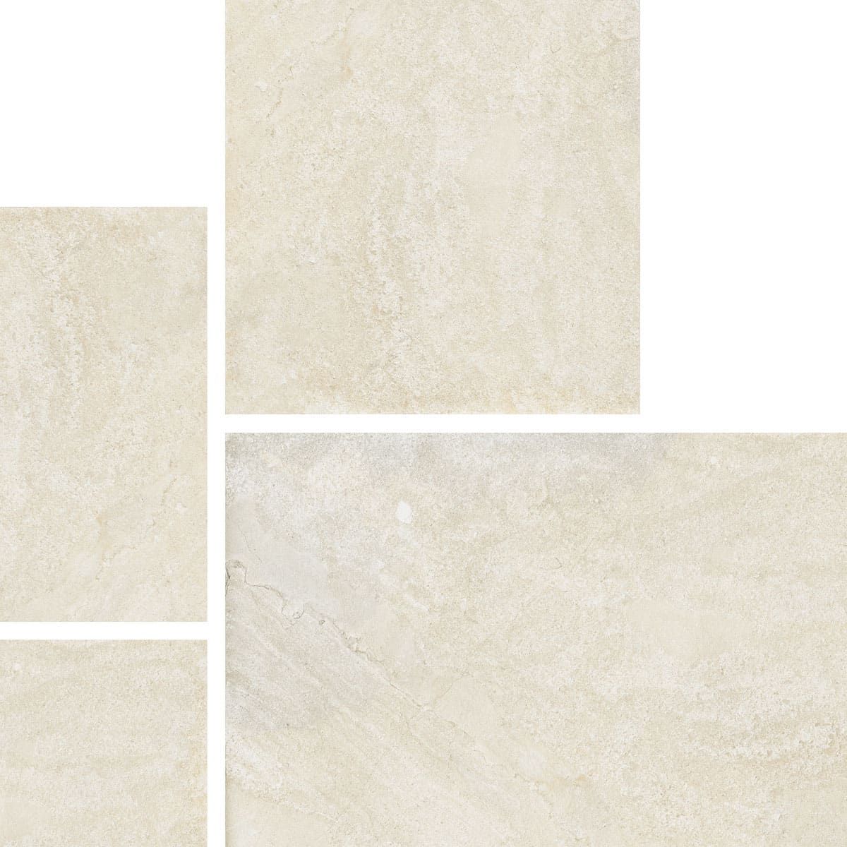 Centura - Floor Tiles Tuffeau Bianco Modulo Natural Multi