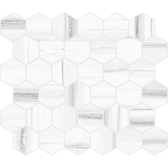 Tuiles de plancher Zebrino Bianco Bianco Mat 11" x 13"