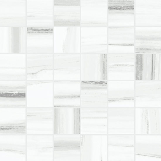 Tuiles de plancher Zebrino Bianco Bianco Mat 12" x 12"