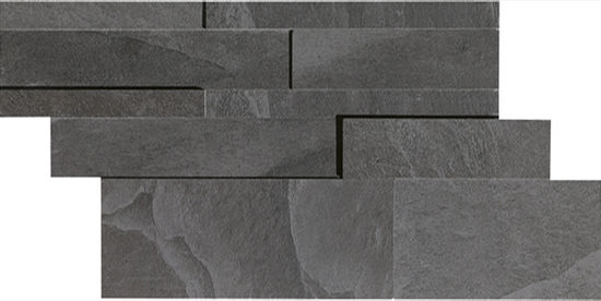Wall Tiles Denverstone 3D Anthracite Matte 12" x 24"