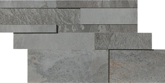 Wall Tiles Denverstone 3D Silver Matte 12" x 24"