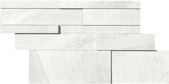 Wall Tiles Denverstone 3D White Matte 12" x 24"