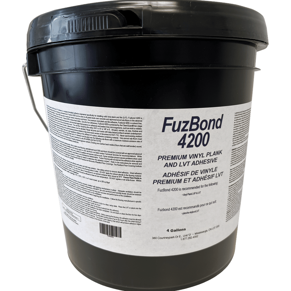Fuzion Luxury Vinyl Planks Adhesive FuzBond 4 gal (42004) FloorBox