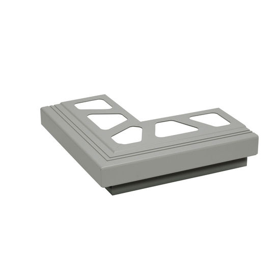 BARA-RAK Outside Corner 90° for Balcony Edging Profiles Aluminum Classic Grey