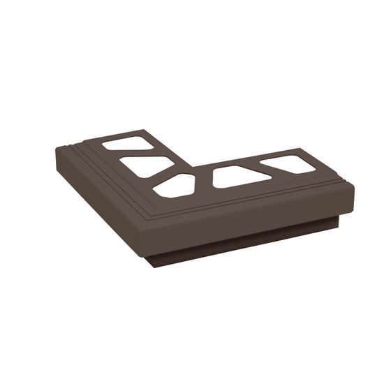 BARA-RAK Coin extérieur 90° pour profilés de bordure de balcon aluminium brun noir