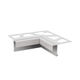 BARA-RAK Inside Corner 90° for Balcony Edging Profile Aluminum Bright White