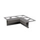 BARA-RAK Coin intérieur 90° pour profilé de bordure de balcon Aluminium Gris métallique