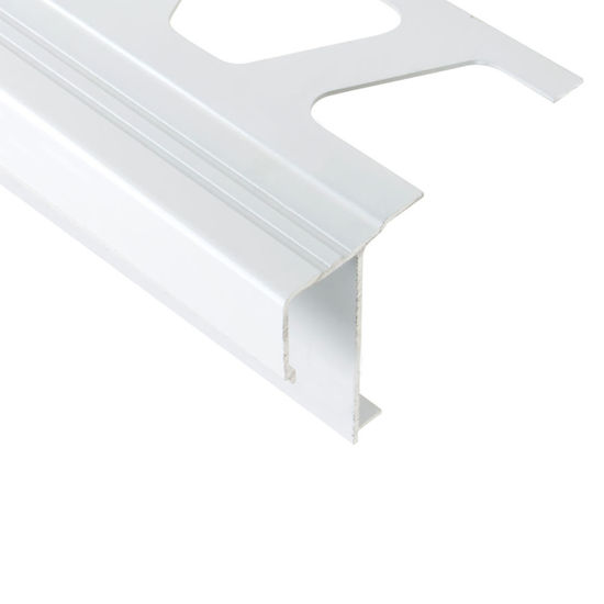 BARA-RAK Balcony Edging Profile with Drip Lip Aluminum Bright White 8' 2-1/2"