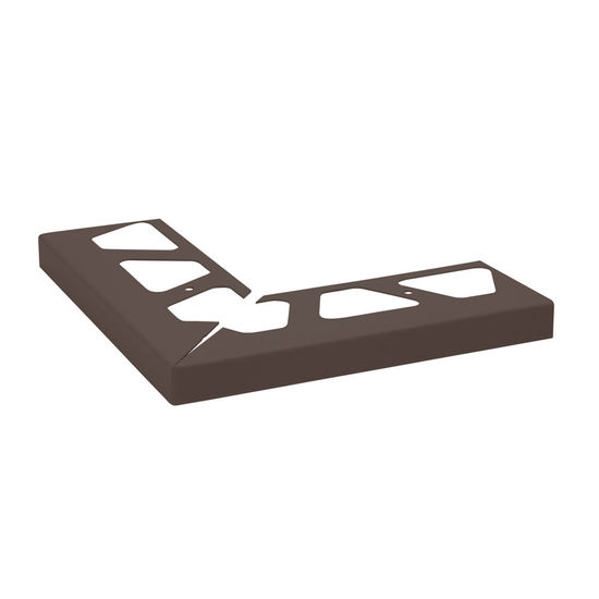 BARA-RW Coin extérieur 90° pour profilé de bordure de balcon aluminium brun noir 9/16" (15 mm)
