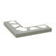BARA-RW Coin extérieur 90° pour profilé de bordure de balcon Aluminium Gris classique 3" (75 mm)
