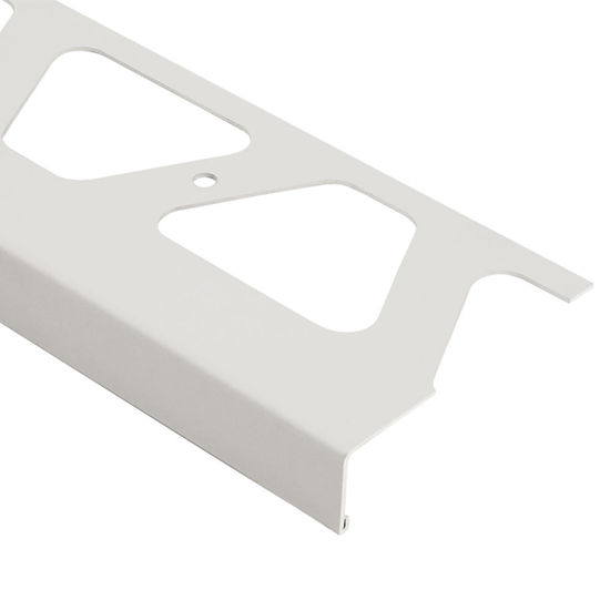 BARA-RW Profilé de bordure de balcon aluminium blanc éclatant 9/16" (15 mm) x 8' 2-1/2"