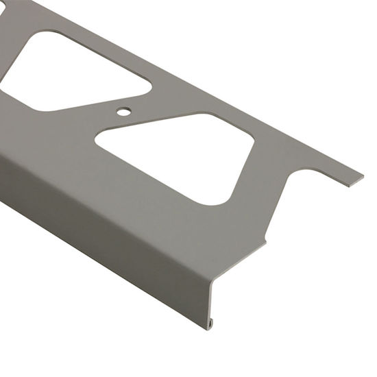 BARA-RW Profilé de bordure de balcon aluminium gris métallique 1" (25 mm) x 8' 2-1/2"