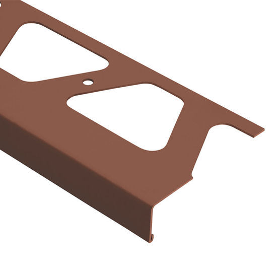 BARA-RW Profilé de bordure de balcon aluminium brun rouge 1-9/16" (40 mm) x 8' 2-1/2"