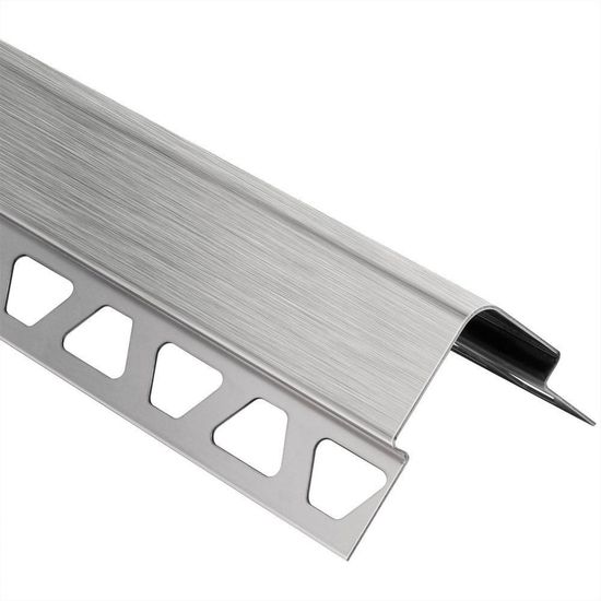 ECK-E Heavy-Duty Edge-Protection for Outside Corner 90° Profile - Brushed Stainless Steel (V2) 1-15/32" x 4' 11" x 1/4" (6 mm) 