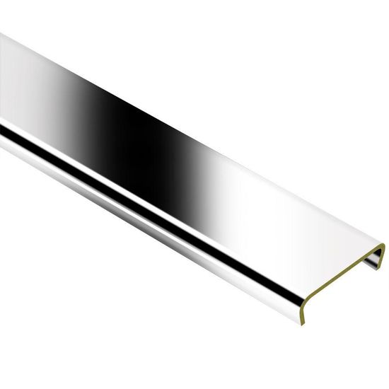 DESIGNLINE Decorative Border Profile - Brass Chrome-plated 1/4" (6 mm) x 8' 2-1/2"