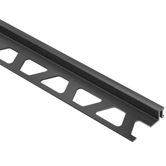 DILEX-BWA Profilé de joint de mouvement de périmètre isolant le carrelage des structures - plastique PVC noir 1/2" (12.5 mm) x 8' 2-1/2"