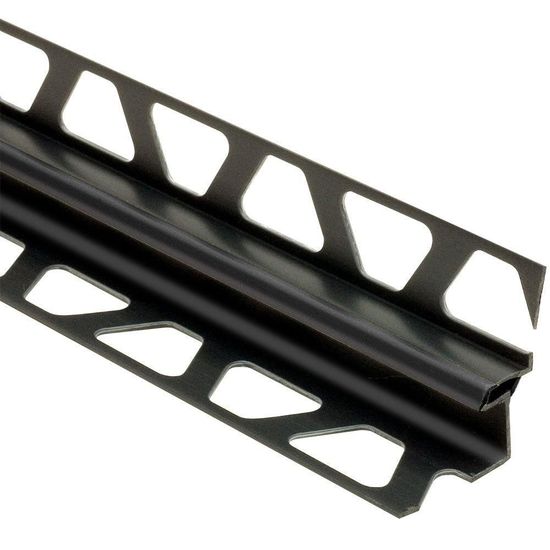 DILEX-EKE Movement Joint for Wall Corner - PVC Plastic Black 33/64" x 15/32" x 8' 2-1/2"