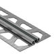 DILEX-EKSB Profilé de joint de surface pour les revêtements de plancher plus minces - acier inoxydable (V2) avec joint de 1/4" (6 mm) noir 1/4" x 8' 2-1/2"
