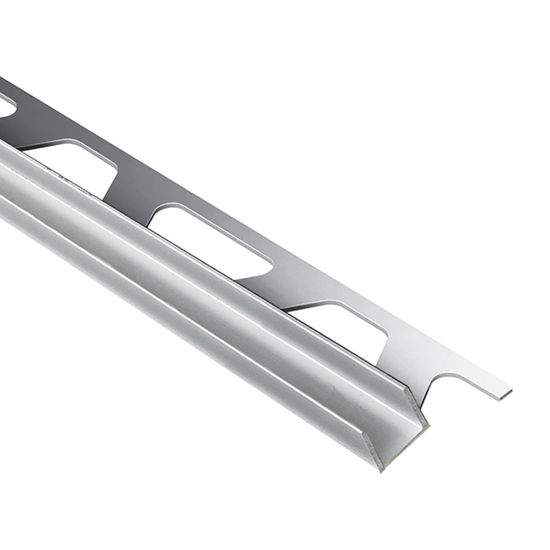 DECO-SG Decorative Edge-Protection Shadow Gap - Aluminum Anodized Bright Chrome 15/32" x 8' 2-1/2" x 1/2" (12.5 mm)