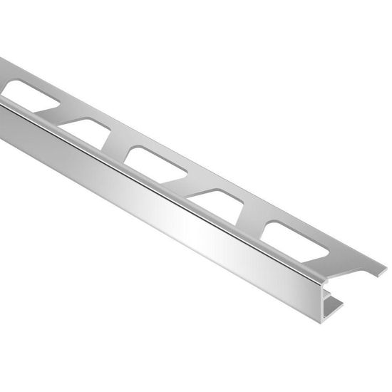 JOLLY Floor/Wall Tile Edging Trim Anodized Aluminum Polished Chrome 3/8" (10 mm) x 8' 2-1/2"