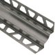 DILEX-EHK Profilé à gorge avec un radius de 23/32" Acier inoxydable (V2) brossé 7/16" (11 mm) x 7/16" x 8' 2-1/2"