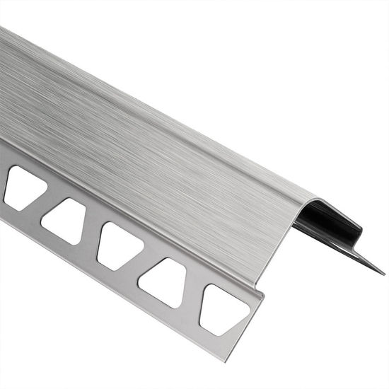 ECK-E Heavy-Duty Edge-Protection for Outside Corner 135° Profile - Brushed Stainless Steel (V2) 1-15/32" x 8' 2-1/2" x 7/16" (11 mm)