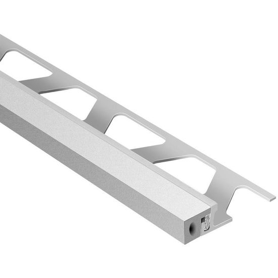 DILEX-KSA Profilé pour joint de périmètre muni de ruban autoadhésif gris classique - aluminium 1/2" (12.5 mm) x 8' 2-1/2"